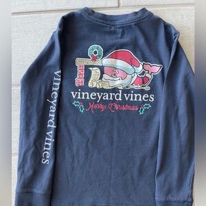 Vineyard Vines Santa's List Whale Long-Sleeve Pocket Tee Boys 4T